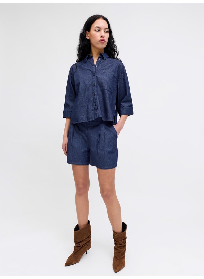 Debby Almira Short Dark Blue Denim