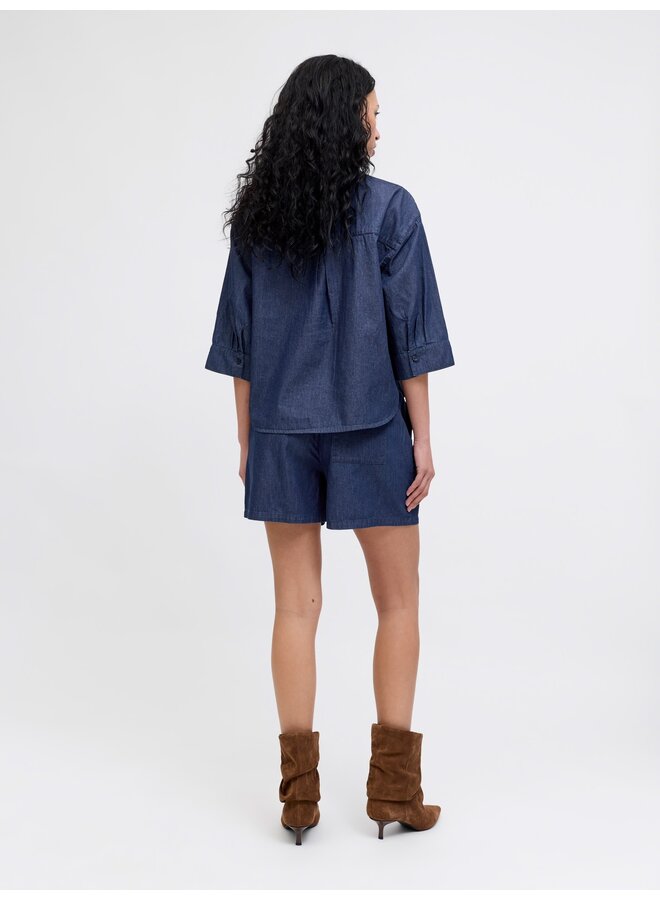 Debby Almira Short Dark Blue Denim
