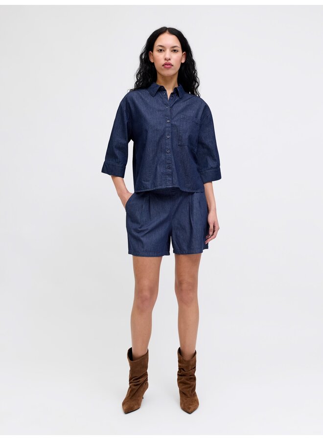 Debby Almira Short Dark Blue Denim