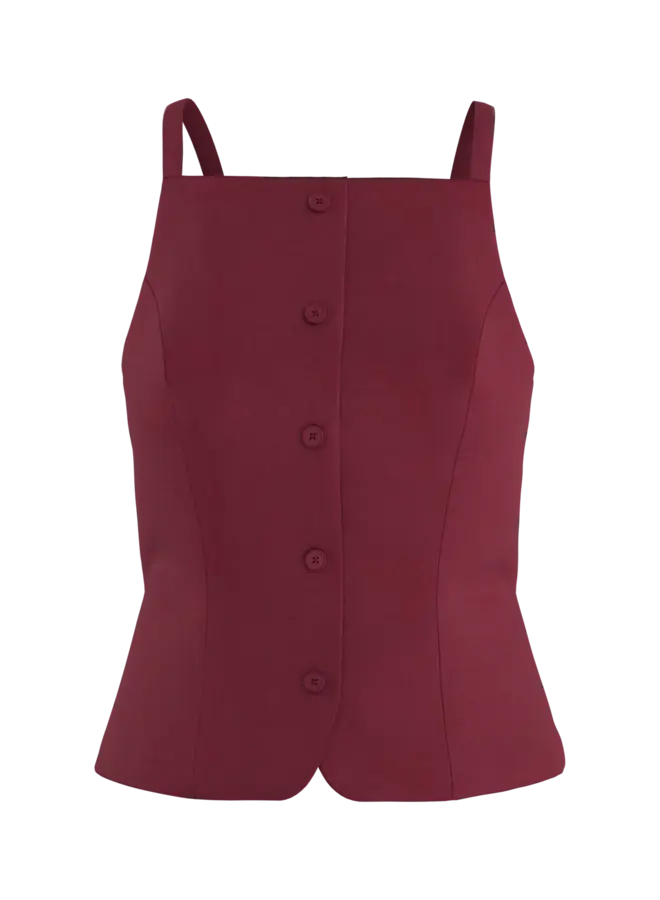 Petal Strap Vest Windsor Wine