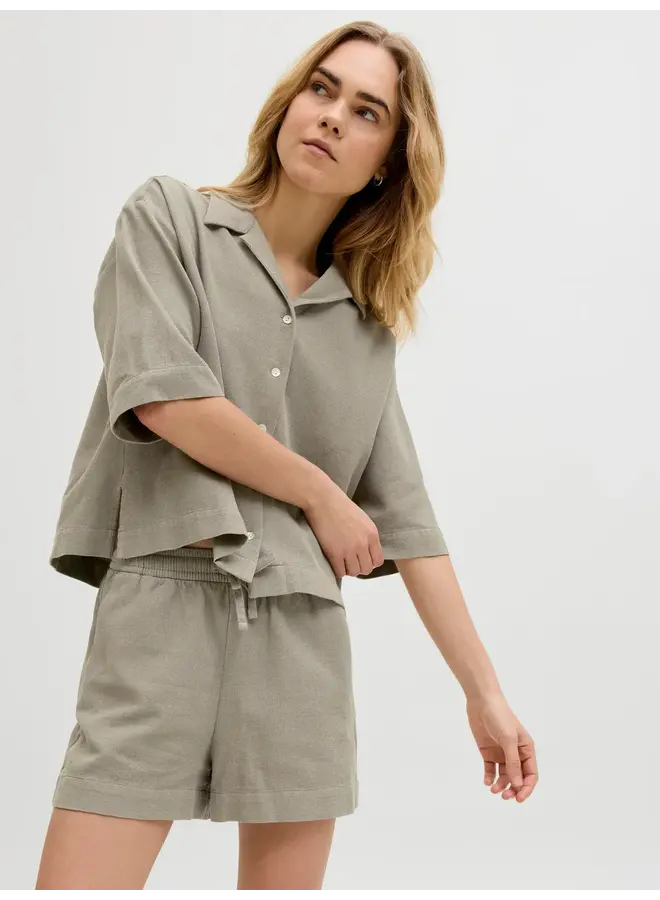 Global Waffle 3/4 Shirt Vetiver