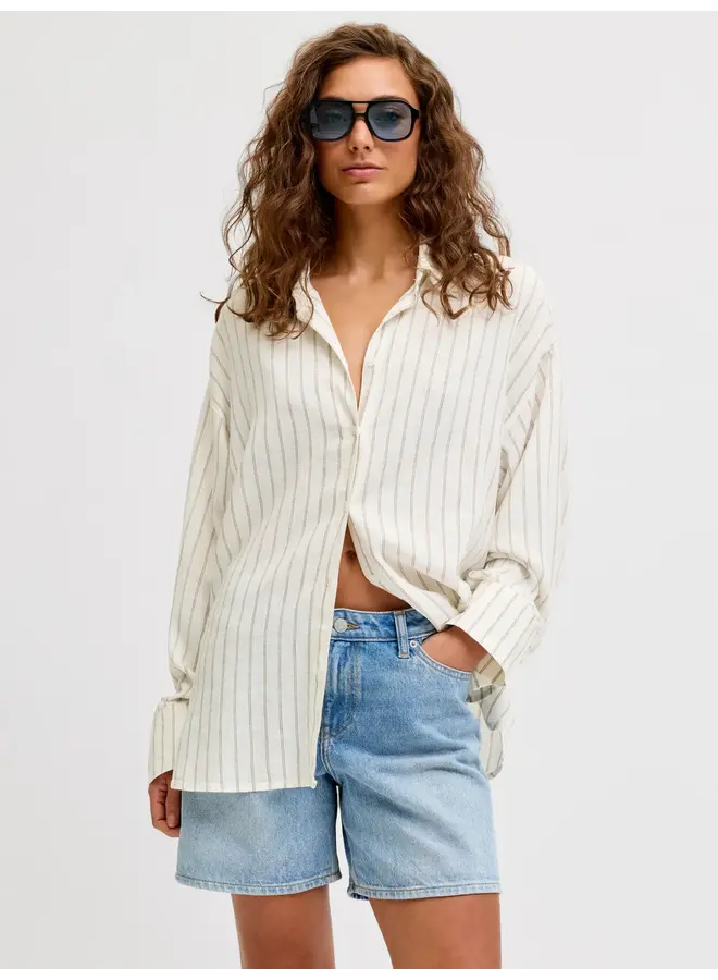 Almira Linnen Blend Shirt Blanc