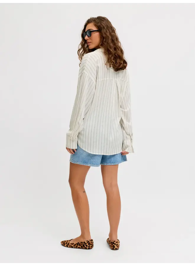 Almira Linnen Blend Shirt Blanc