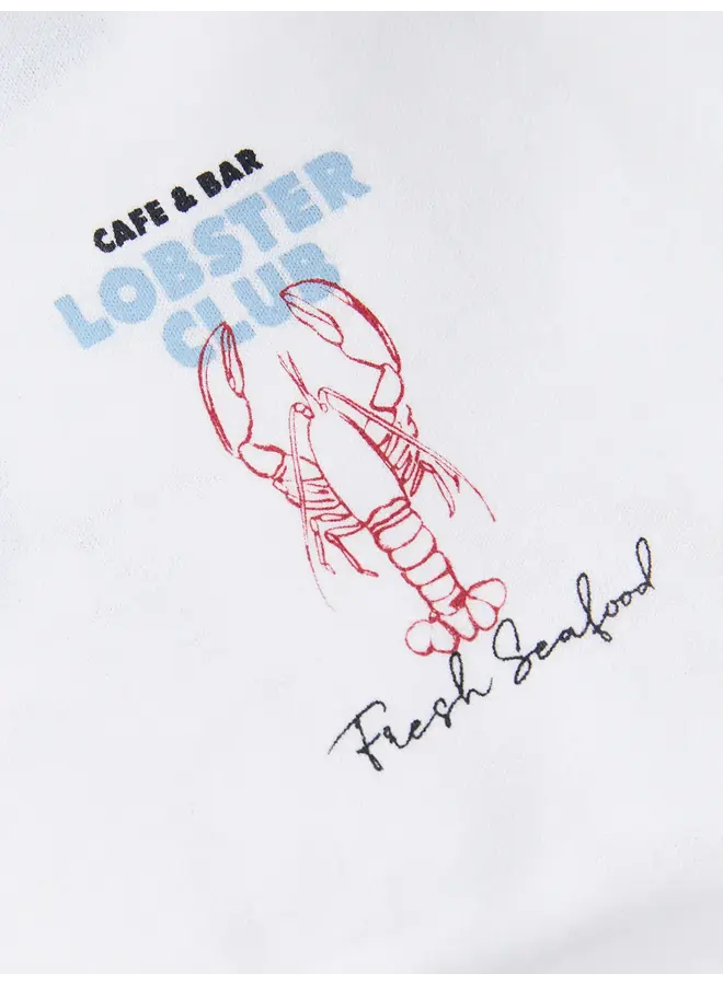 Millow Loose Tee White Lobster