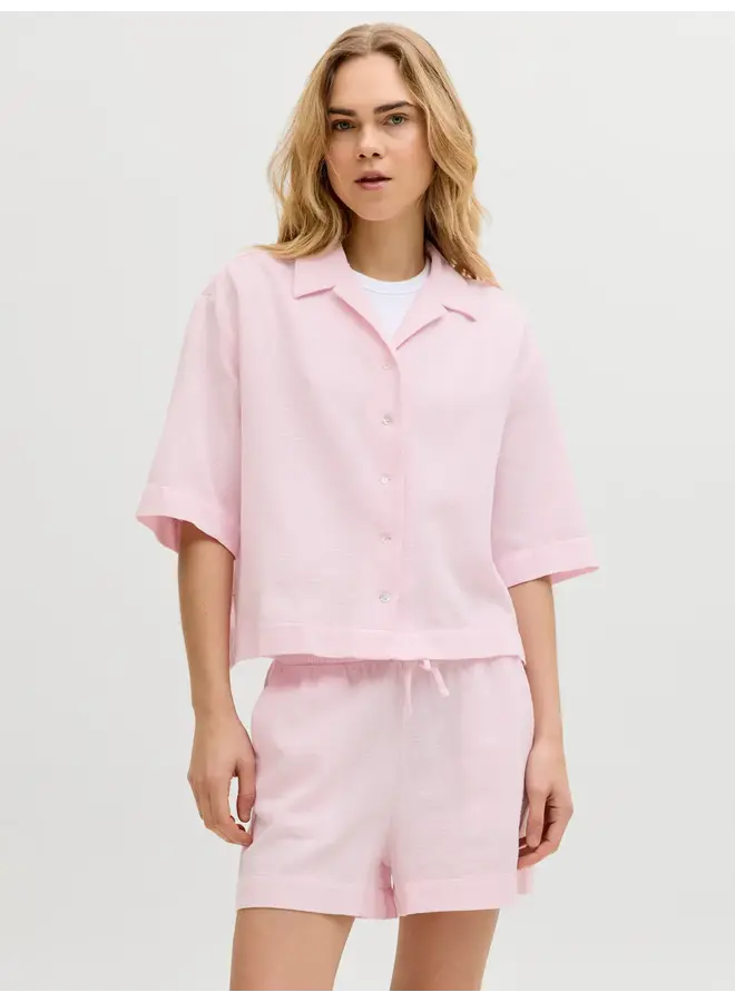 Global Waffle Shirt 3/4 Pink Lady