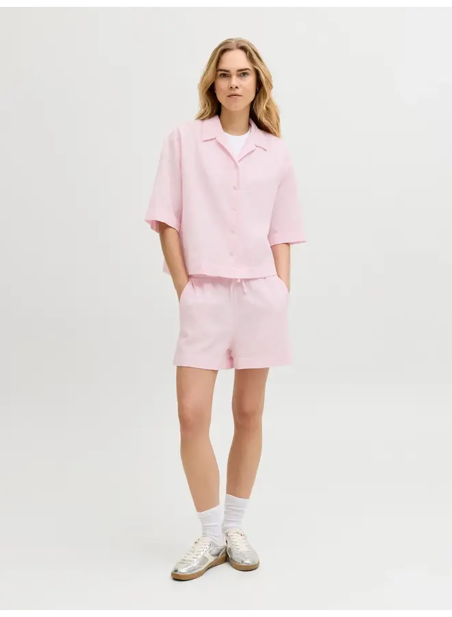 Global Waffle Shirt 3/4 Pink Lady