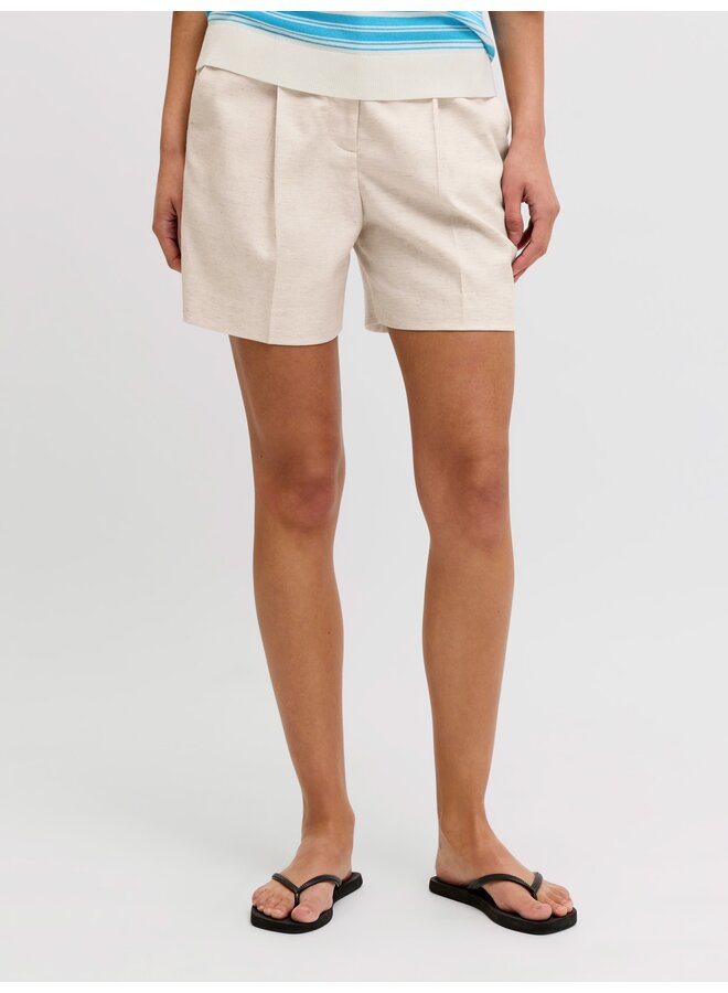 Aya Structured Wide Short Feather Gray
