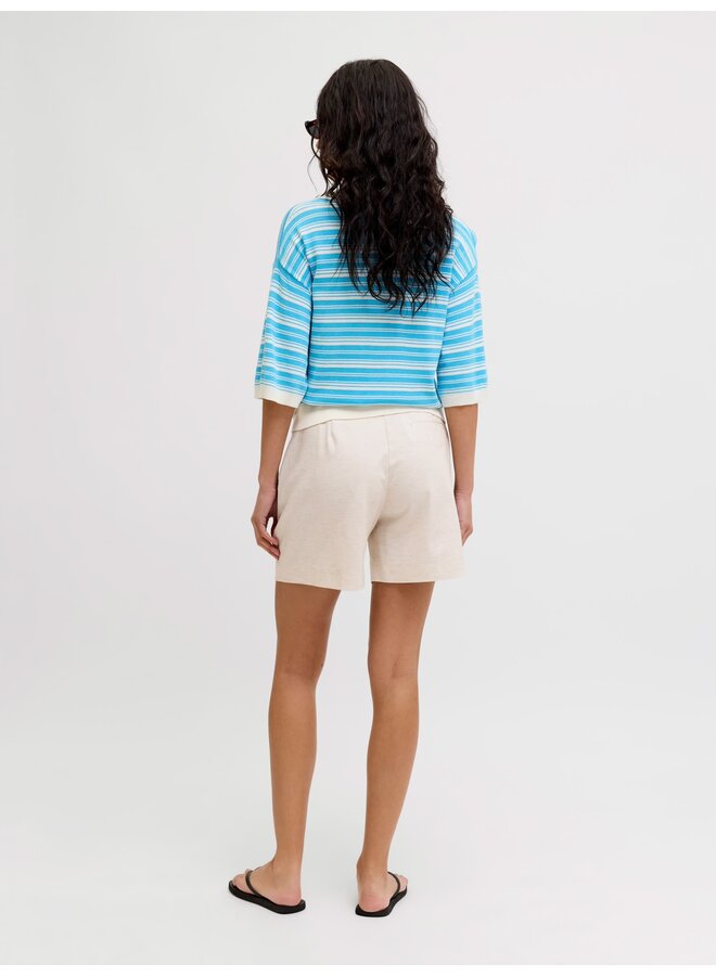 Aya Structured Wide Short Feather Gray