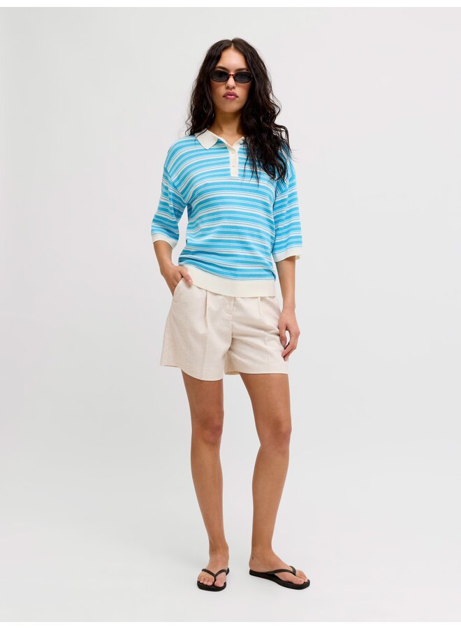 Aya Structured Wide Short Feather Gray