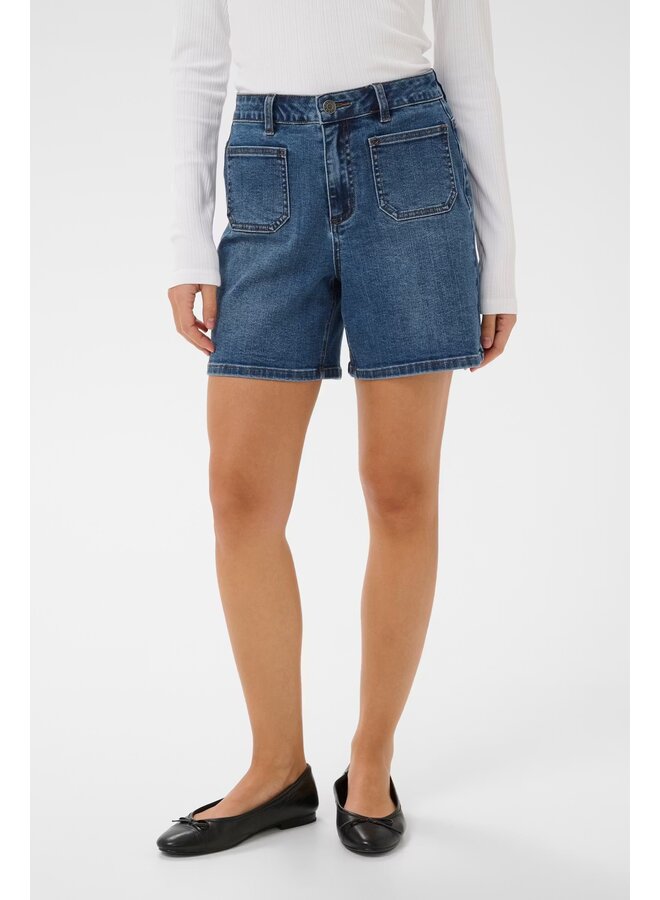 Brook Reg Fit Short Medium Blue Denim