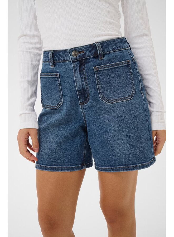 Brook Reg Fit Short Medium Blue Denim