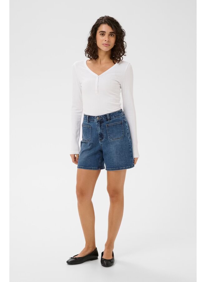 Brook Reg Fit Short Medium Blue Denim