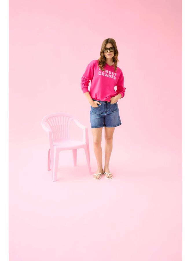 Brook Reg Fit Short Medium Blue Denim