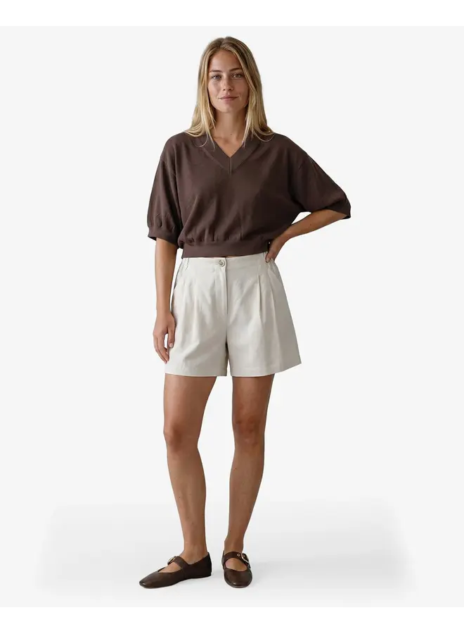 Amice V-neck T-shirt Chocolate Fondant