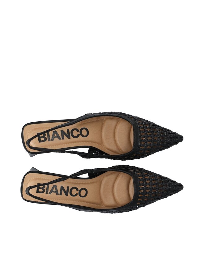 MARALYN Slingback Weaved Faux Leather