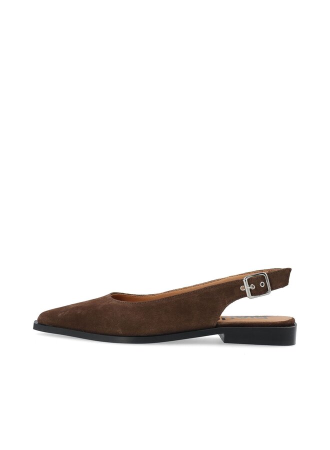 VICTORIA Slingback Suede Brown