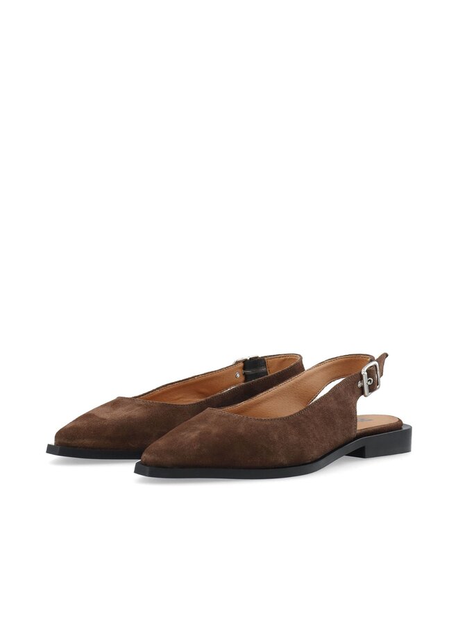 VICTORIA Slingback Suede Brown