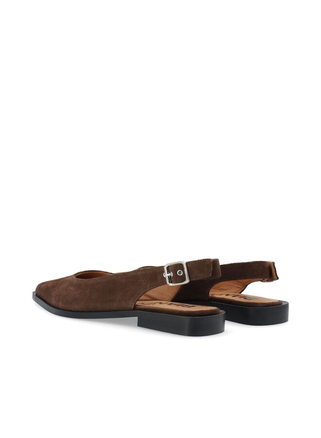 VICTORIA Slingback Suede Brown