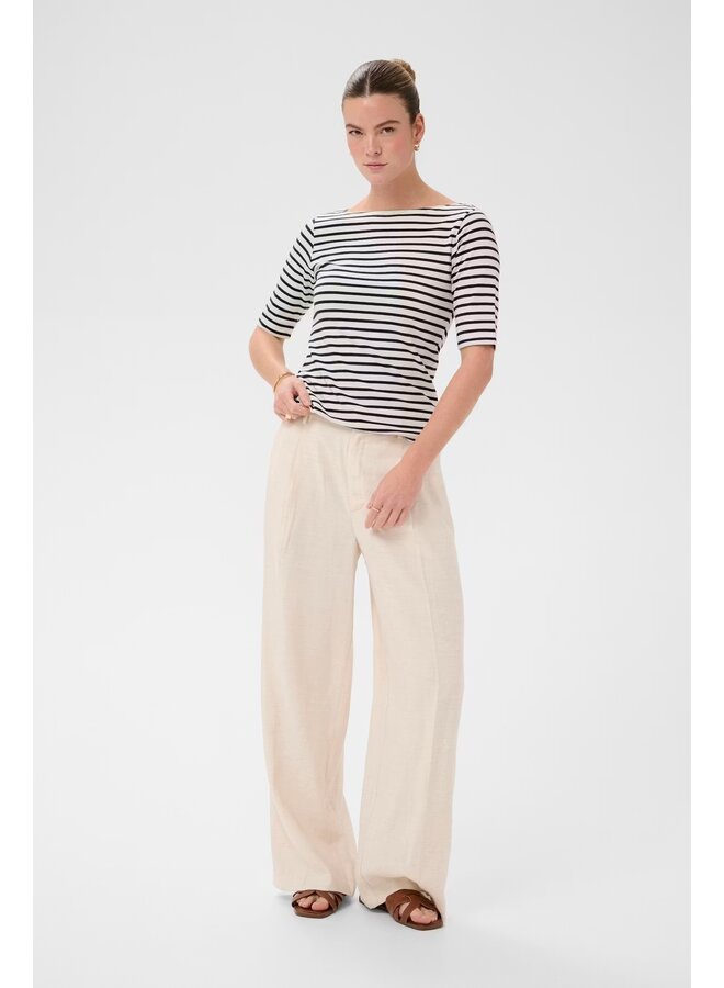 Liddy Boatneck T-shirt Chalk/Marine