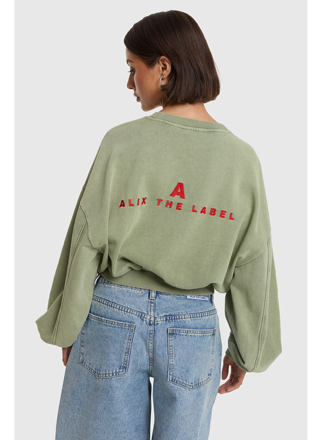 Oversized Sweater Light Army