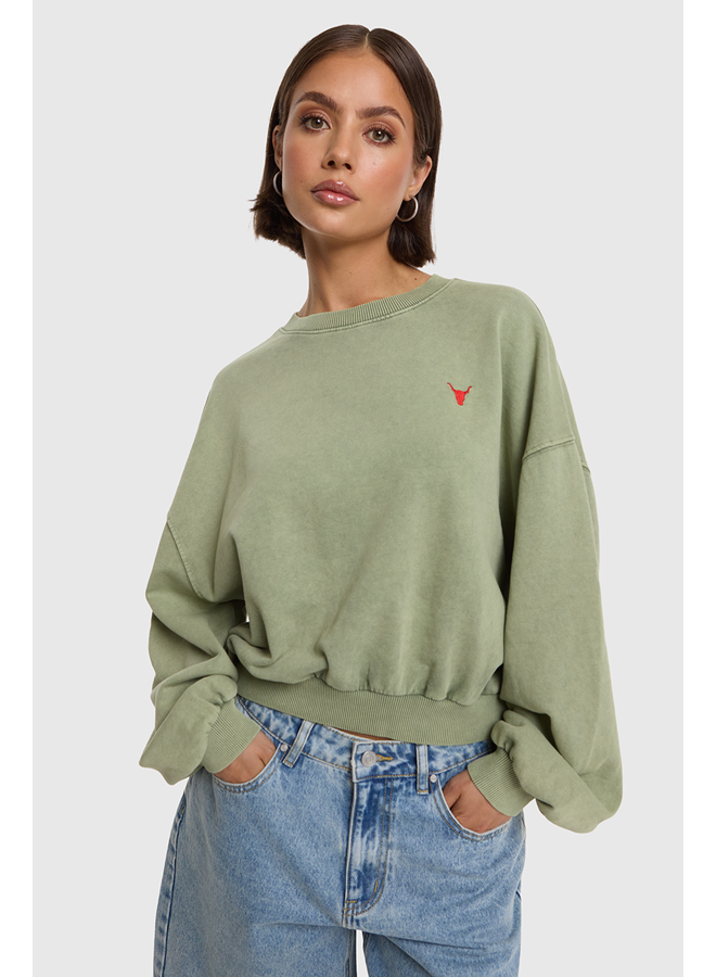 Oversized Sweater Light Army
