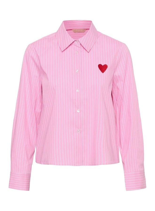 Ebony Short Shirt Pink Stripe