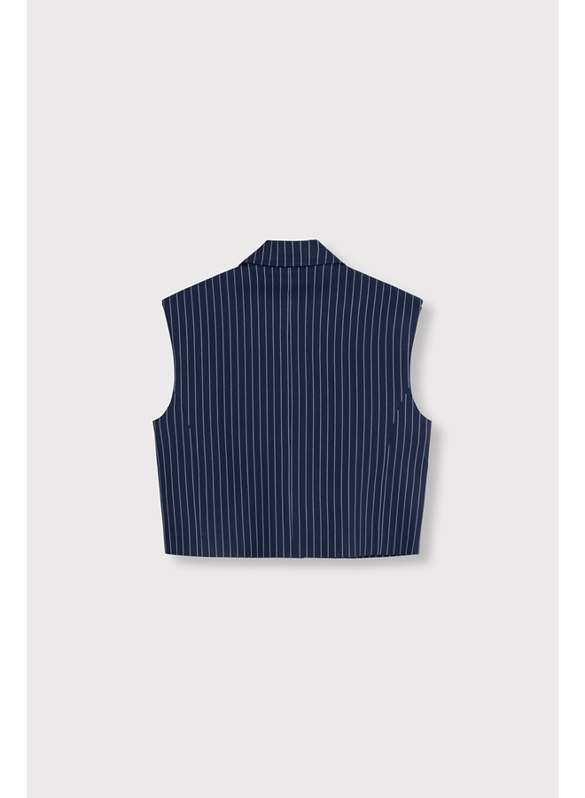 Striped Waistcoat Navy