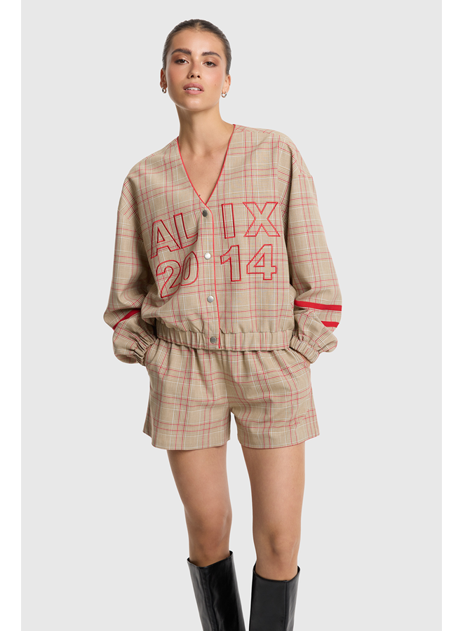 Sporty Check Bomber Sand