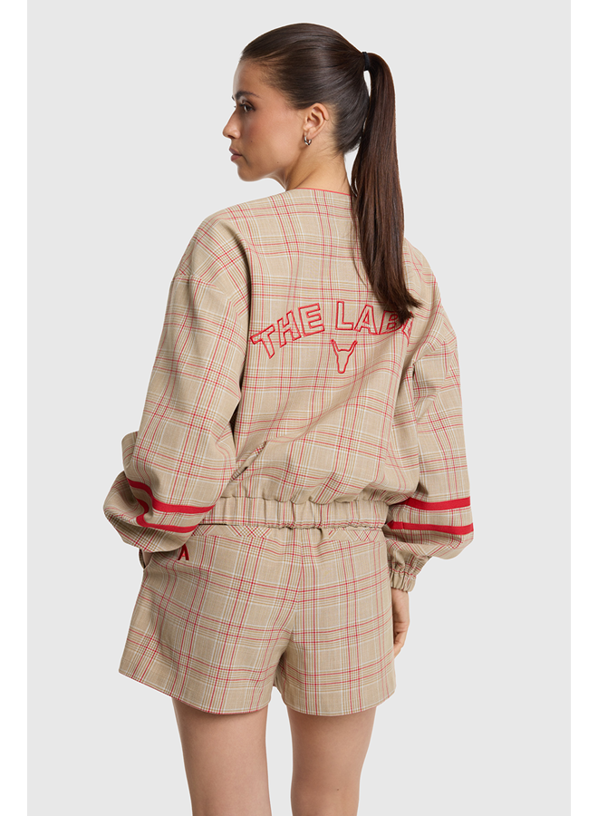Sporty Check Bomber Sand