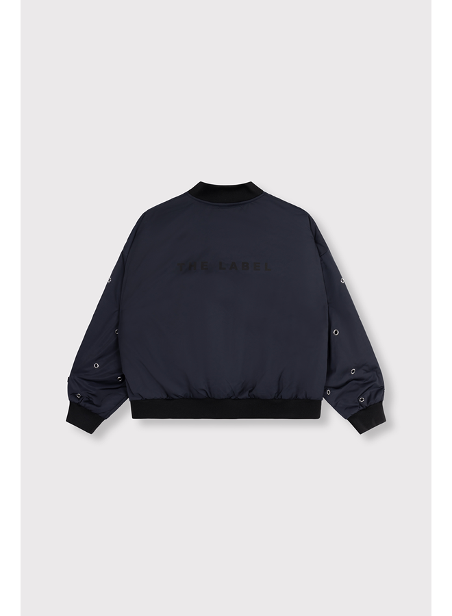 Eyelet Bomber Navy