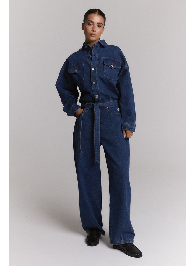 Denim Jumpsuit Mid Denim Blue