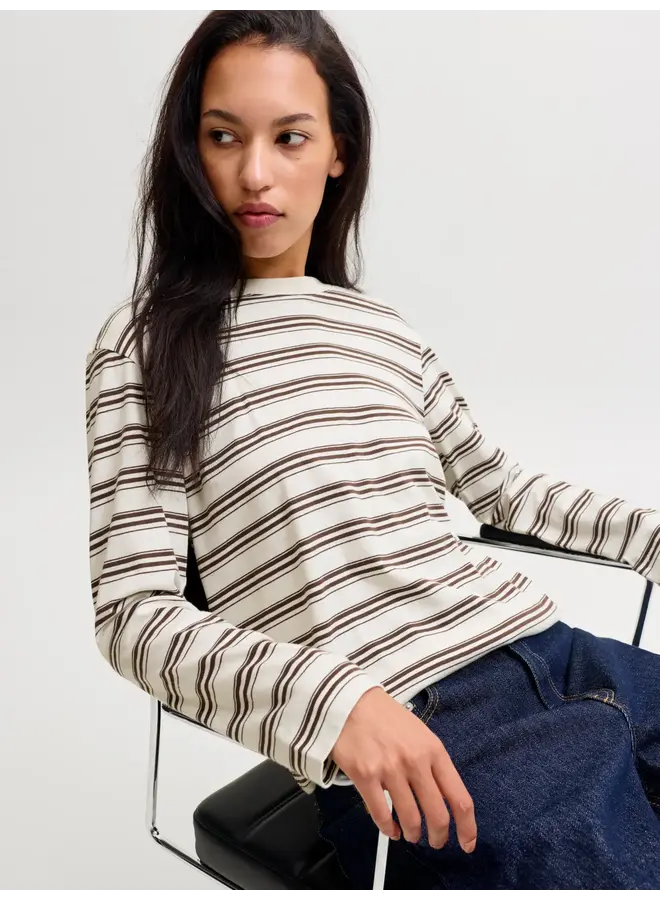Sophia Stripe Tee Carafe/Vanille