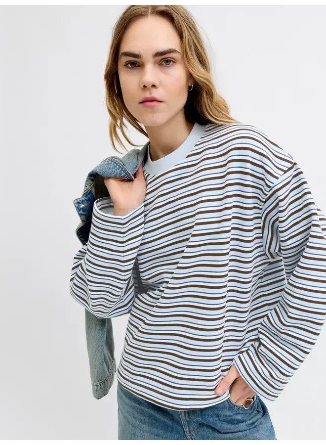 Ea Sophia Boxy Stripe Skyway