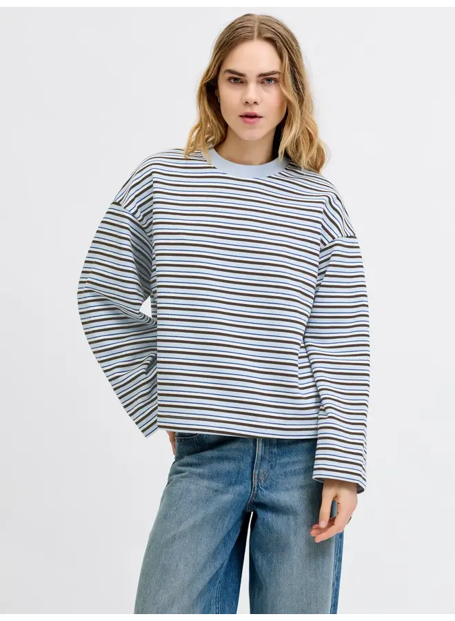 Ea Sophia Boxy Stripe Skyway