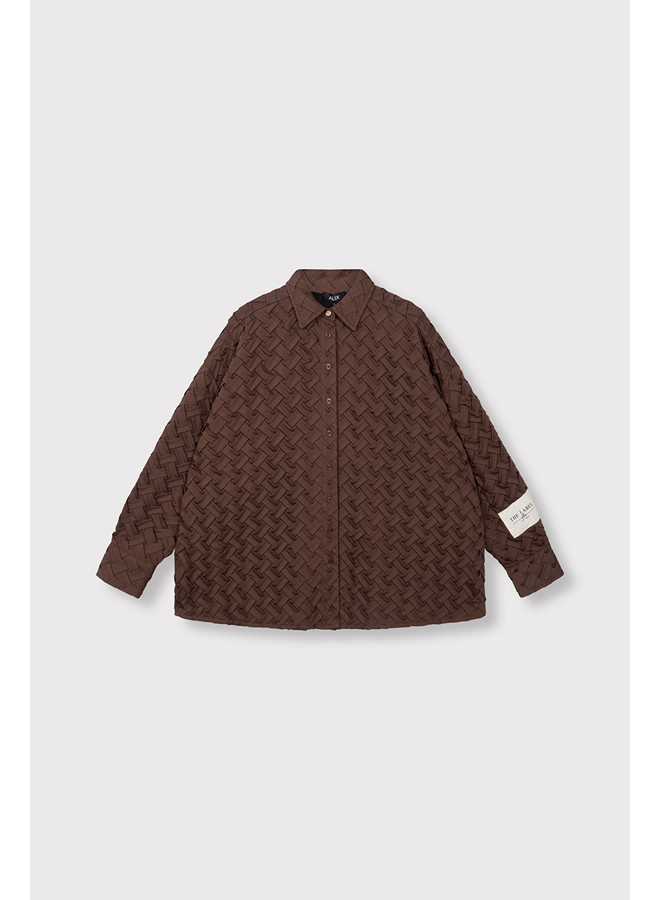 Pleated Blouse Structure Warm Brown
