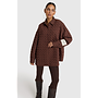 Pleated Blouse Structure Warm Brown