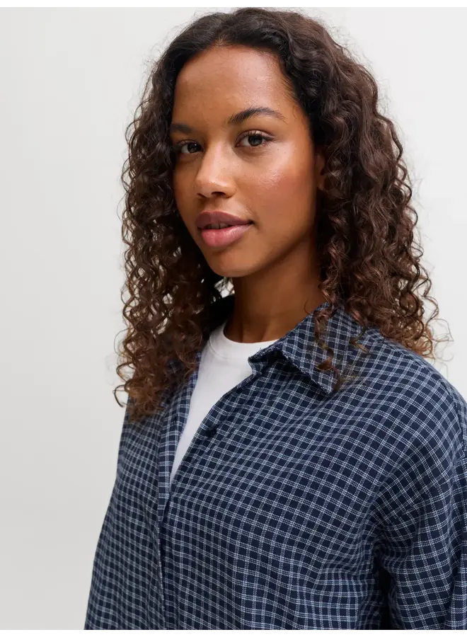 Jamie Check Flannel Short Night Sky