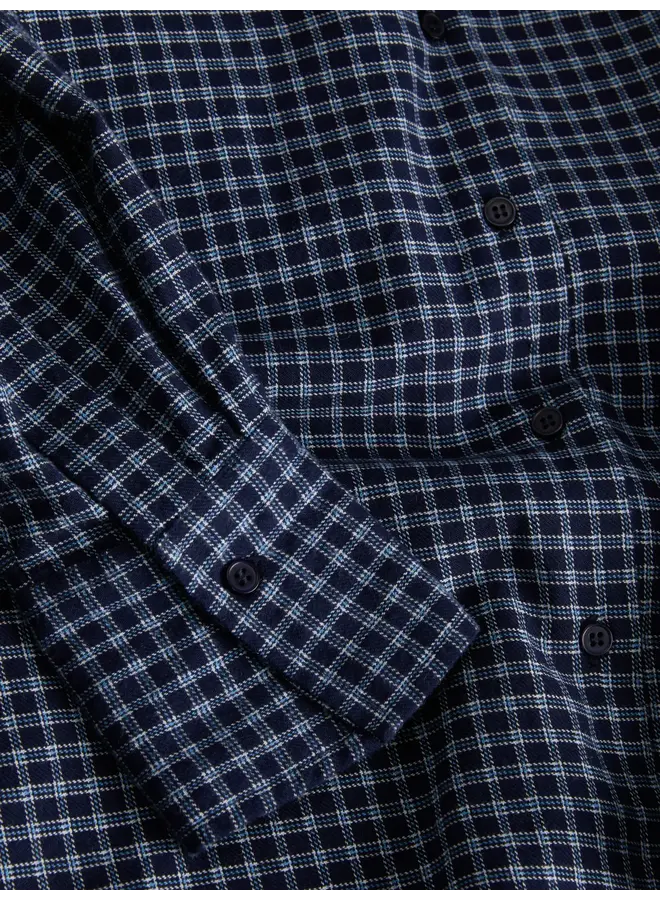 Jamie Check Flannel Short Night Sky