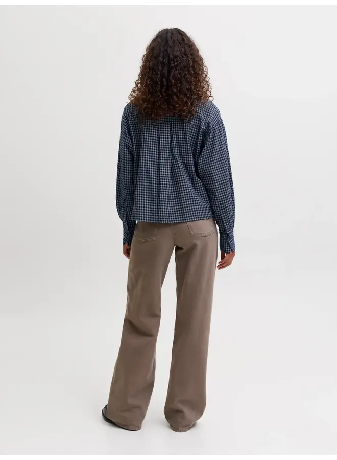 Jamie Check Flannel Short Night Sky