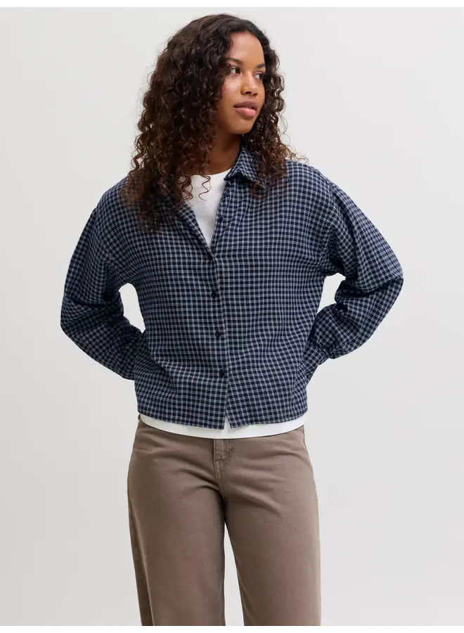 Jamie Check Flannel Short Night Sky