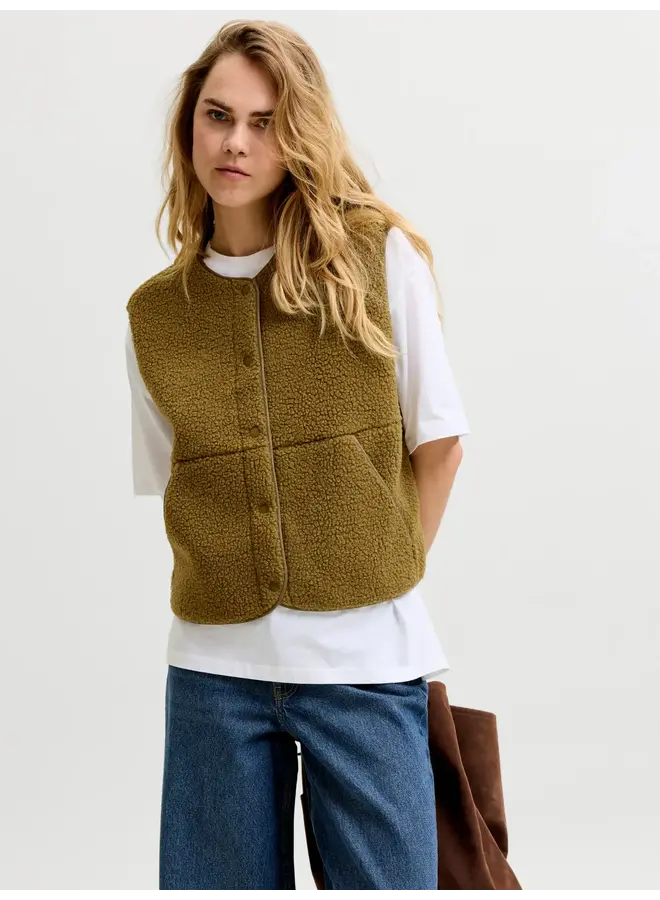 Vera Teddy Vest Nutria