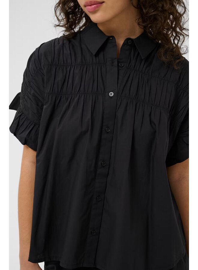 Verdina Flouncce Shirt Black Deep