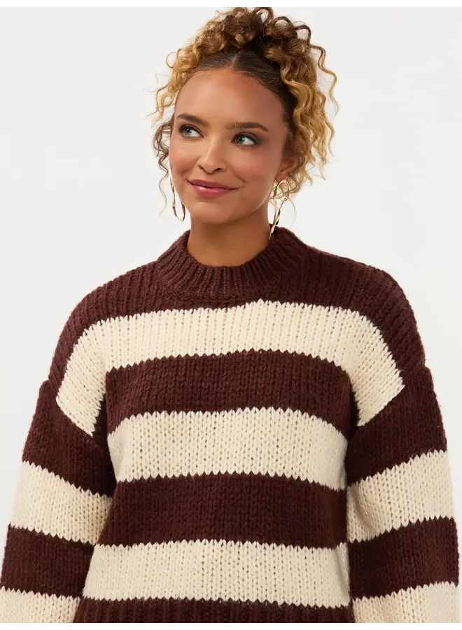 Brianna Knitted Sweater Dark Brown