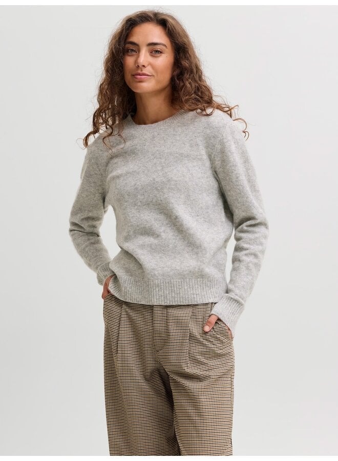 Elba Crew Neck Knit Light Grey