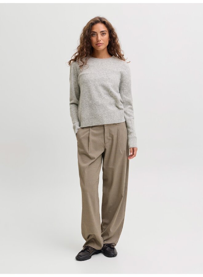 Elba Crew Neck Knit Light Grey