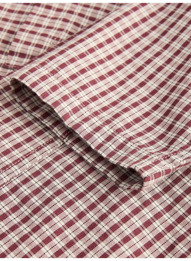 Asta Clean Check Shirt Chocolate Truffle