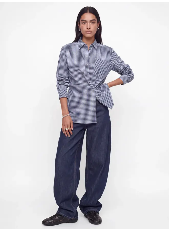 Zallie Button Shoulderpad Shirt Surf The Web