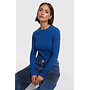 Rib Longsleeve Top Dark Blue