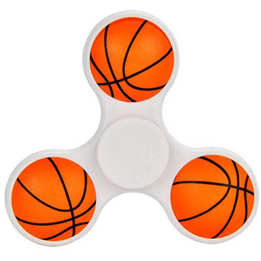 Hand Spinner Basketball Blanc