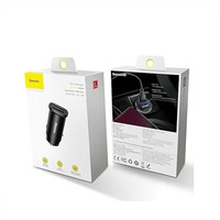 Caricabatteria da auto rapido in alluminio Dual USB 3.0A universale nero